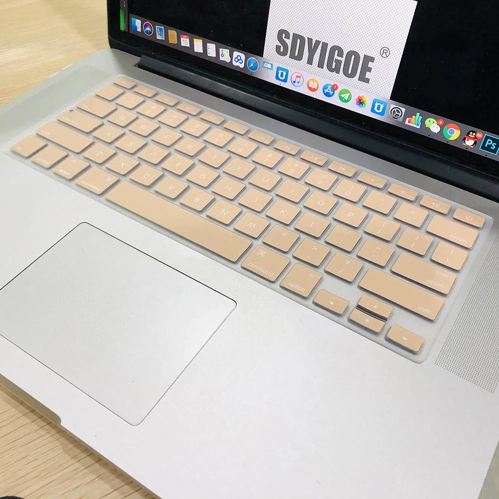 Клавиатура для ноутбука, чехол для macbook air 13 pro 15 дюймов A1466 A1502 A1278 A1398, Силиконовая накладка для клавиатуры, цветная защитная пленка - Цвет: B