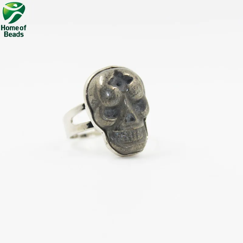 Модное кольцо каркас из натурального камня пирита 20 мм HTK1019 2020|skeleton ring|fashion ringsring