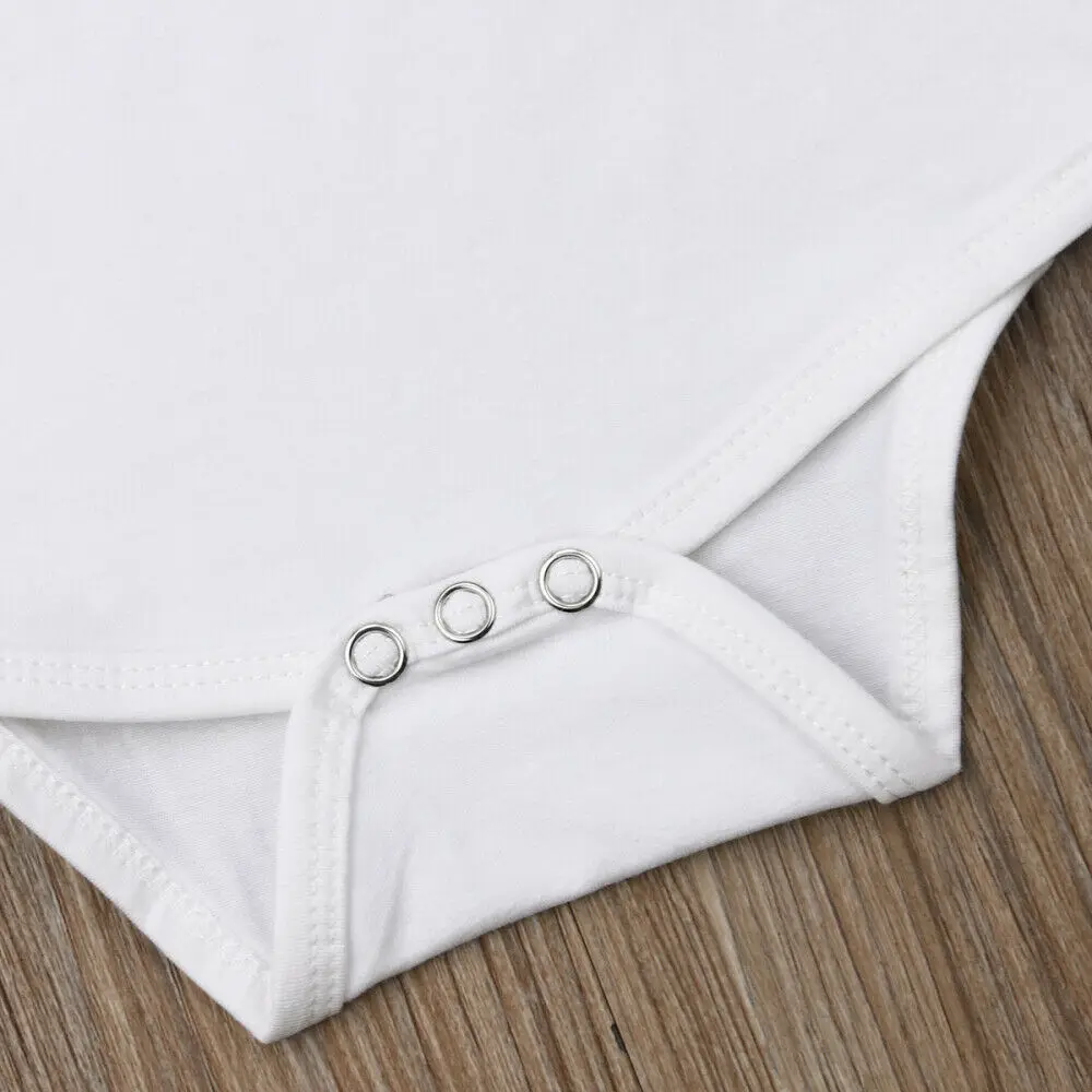 Для новорожденных для маленьких мальчиков и девочек белый короткий рукав