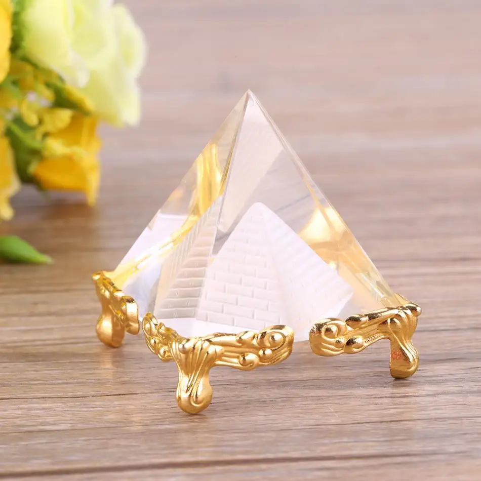 Маленькая египетская Хрустальная пирамида украшение для дома энергетическое