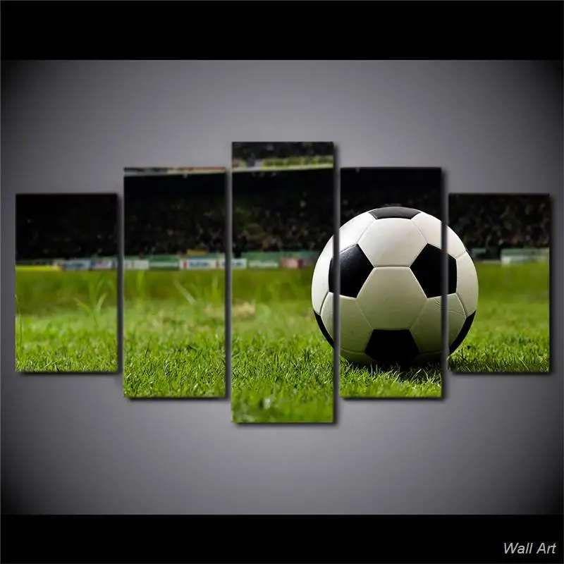 Настенная живопись на холсте 5 шт. Hd печать футбольный курс спортивные плакаты и