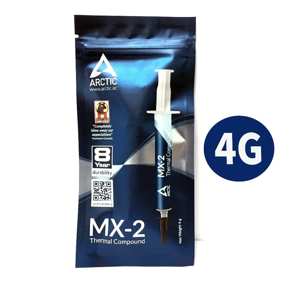 Термопаста Arctic MX-2 для процессора 4g Теплопроводящая штукатурка радиатора 5 6 Вт/мК