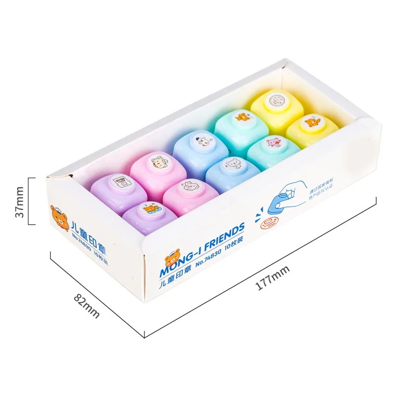 10 шт./компл. пластиковые милые смайлик медвежонок штампы для декора альбомы