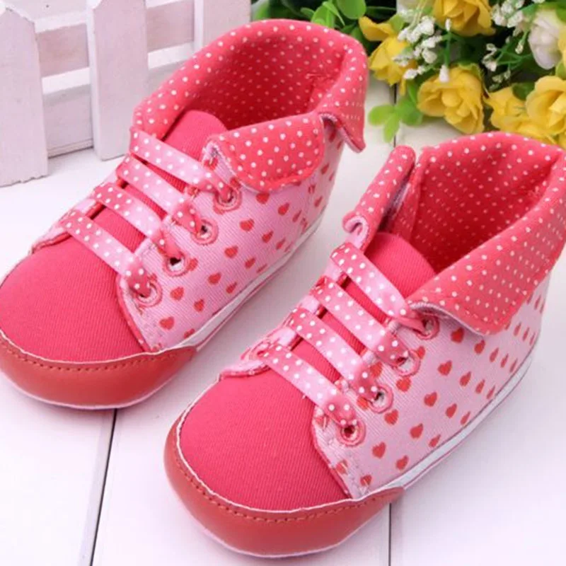 

Hot models baby love pink series canvas shoes Gao Bang Kid girls learn first walking shoes soft plastic bottom outdoor shoes 3x6