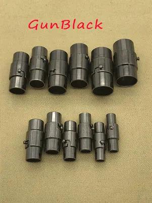 GunBlack 5 шт. сильные магнитные замочки для изготовления ювелирных изделий Фитинг 3/4/5/6/8 мм круглого кожаного ремешка Разъемы Diy браслет застежка Выводы - Цвет: GunBlack
