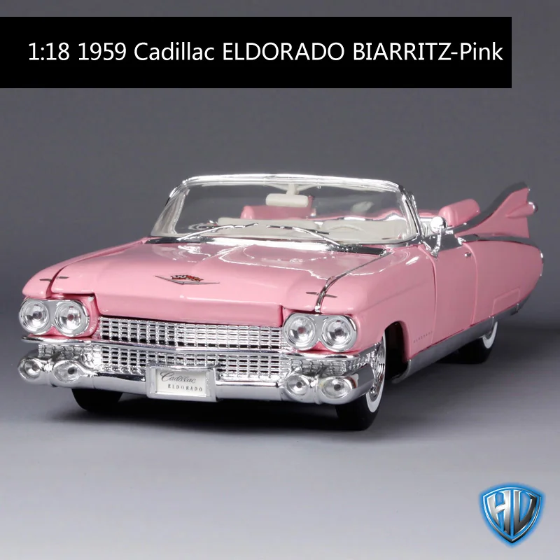 pink car model Maisto 1:18 1959 cadillac eldorado biarritz розовый автомобиль литой лимузин литые модели автомобилей подарок для мужчин 36813 - Цвет: pink car model