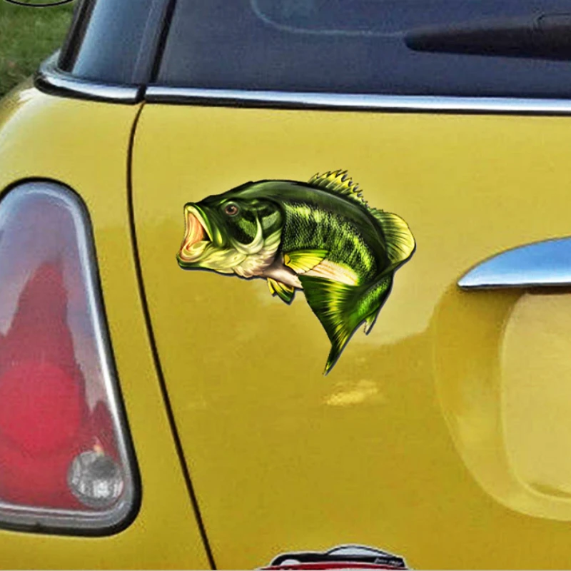 Автомобильная наклейка Volkrays аксессуары украшение для окуня рыбы черепа