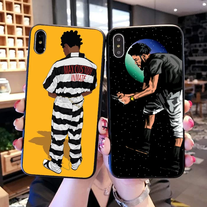 Kodaks черный рэпер Мягкий Силиконовый ТПУ чехол для телефона для iPhone MAX XR XS X10 5 5S 5SE 6 6S 7 8 6Plus 7Plus 8Plus