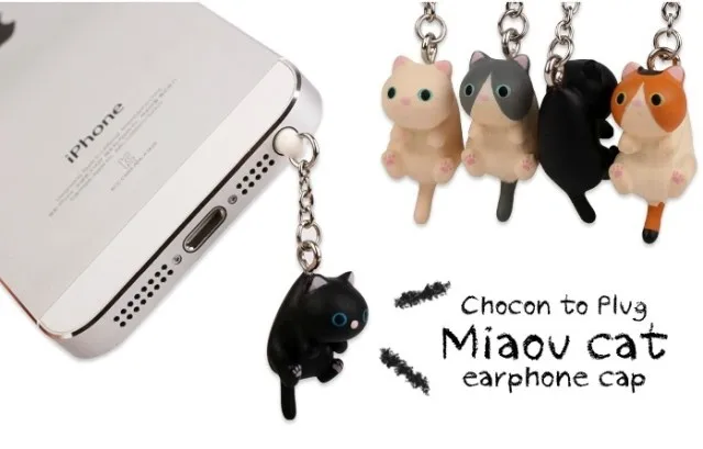 Kpop kawaii оригинальное качество Chi's cat Anti dust plug для сотового телефона ks милый аниме