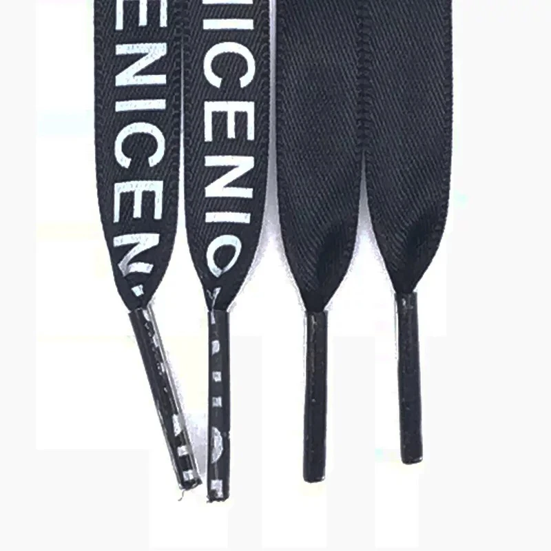 1 Pair New Letter Printed Laces 1CM Width 80CM/100CM/120CM/140CM/160CM Length Canvas Sneakers shoelaces ZM1