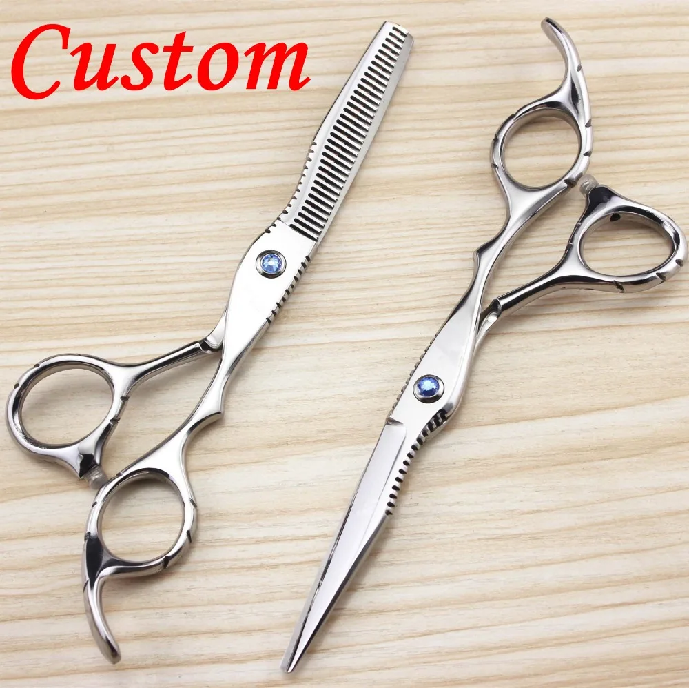 

Customize professional 6cr13 6 inch hair scissors set thinning barber hair clipper cutting scissor shears hairdressing scissors