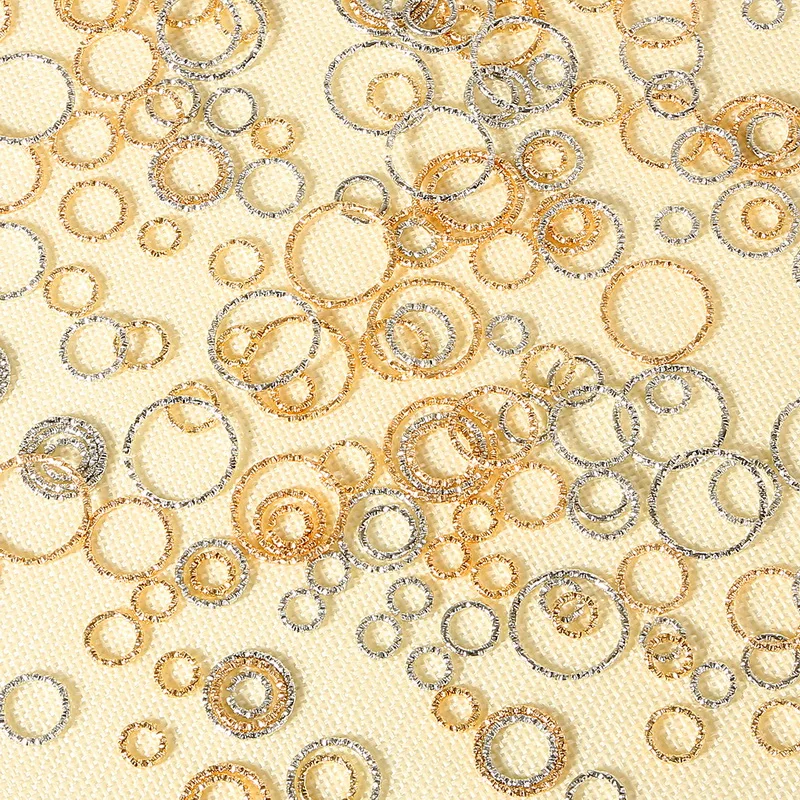 Круглые Кольца для бижутерии золотистые/Серебристые закрученные железные