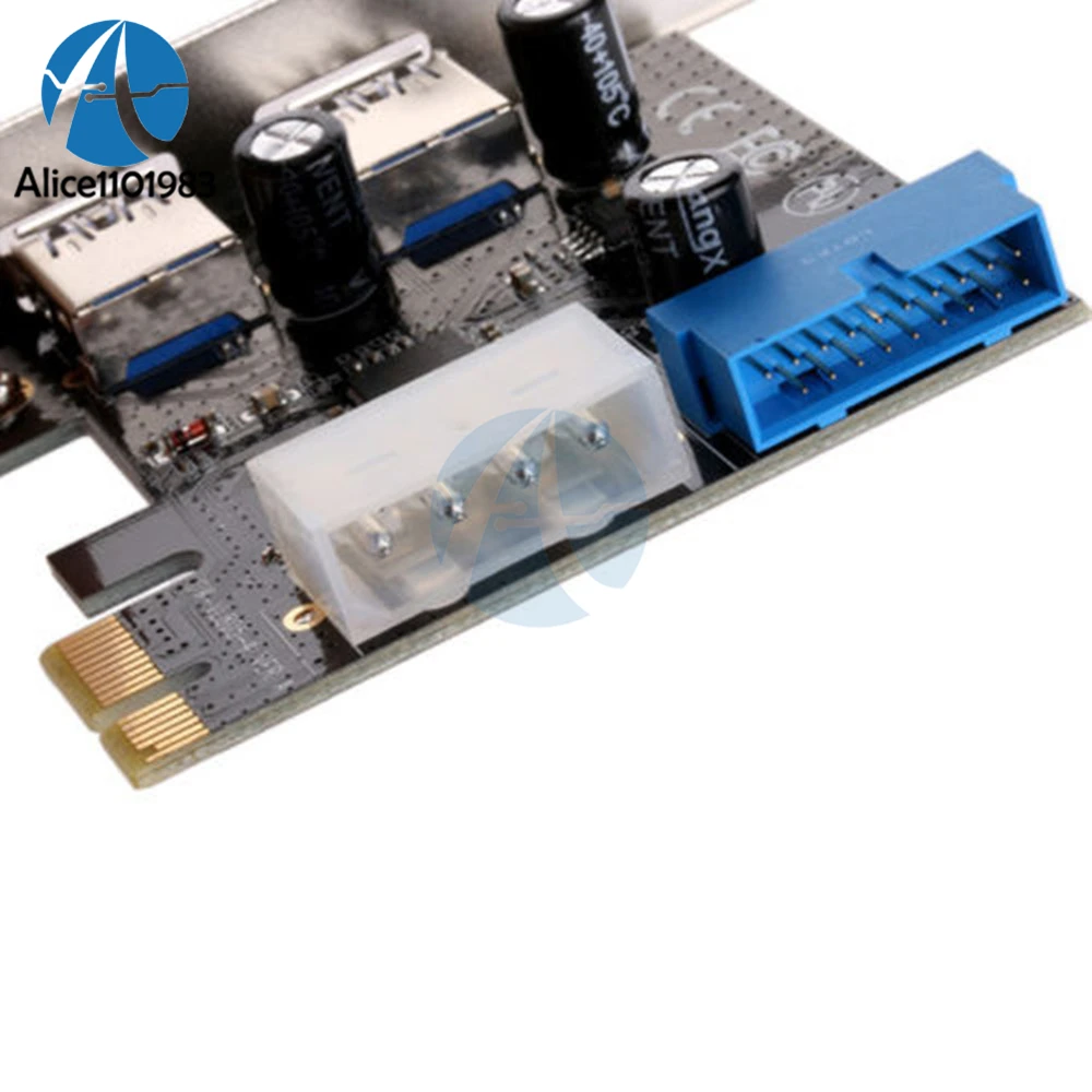 PCI 2 порта Экспресс USB 3 0 передняя панель с 4-контактным и 20-контактным адаптером