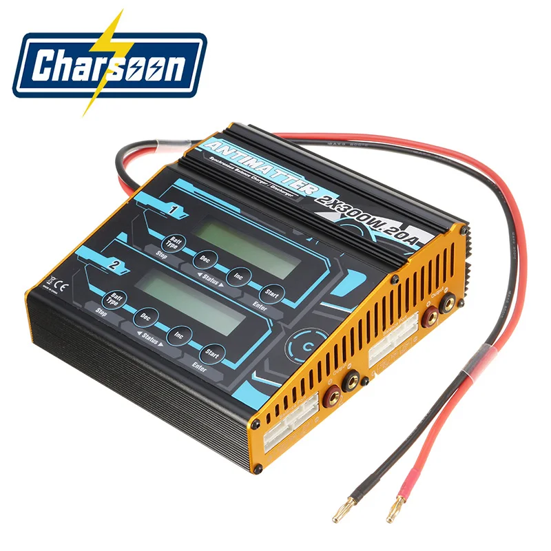 Charsoon антиматерии 2x300 Вт 20A lipo Батарея баланс Зарядное устройство dis для модели RC