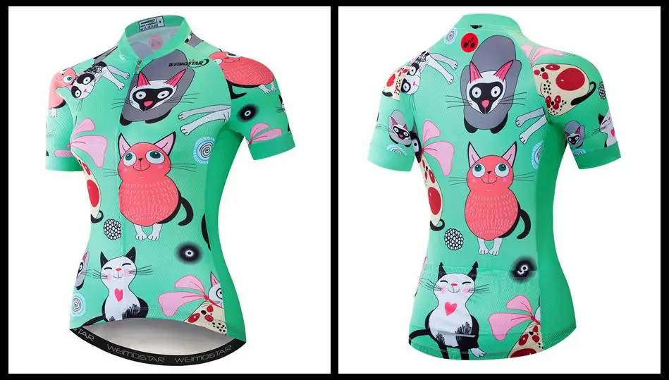 Weimostar Cat трикотаж для женщин летние дышащие MTB Футболка для езды на велосипеде быстросохнущая Велосипедный Спорт Рубашка горные велосипедная форма
