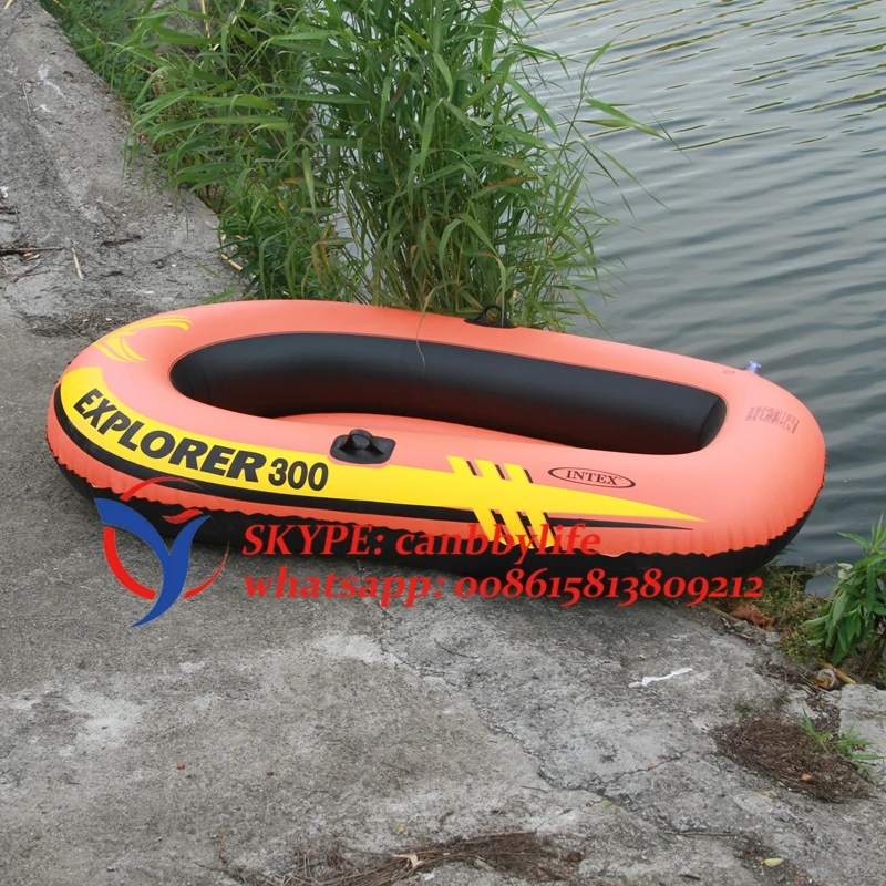 Три человека Intex Explorer 300 надувной плавательный бассейн воды играть гоночная лодка плавающий плот с веслами и насосом