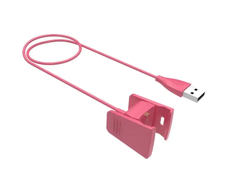 Pink for Charge 2 Сменное USB зарядное устройство для Fitbit Charge2 умный кабель для зарядки браслета для Charge 2 3 браслет адаптер док-станции 3 цвета - Цвет: Pink for Charge 2