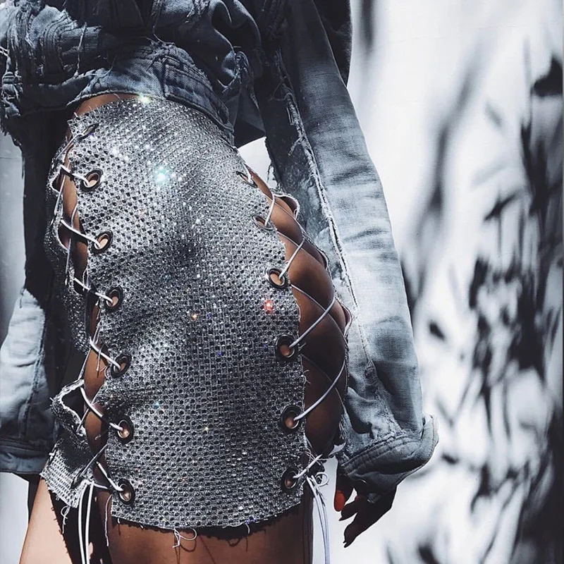 Как ромашка Кружево до повязки кожа Юбки для женщин Женская мода выдалбливают