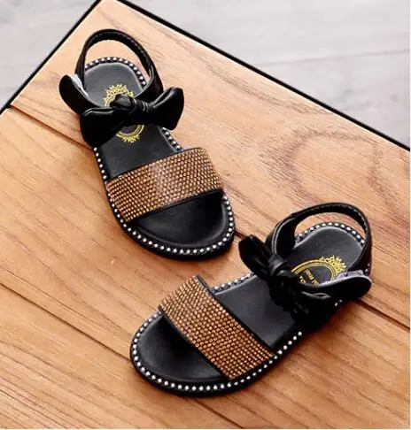 2018 Летняя детская обувь в римском стиле сандалии принцессы на плоской подошве