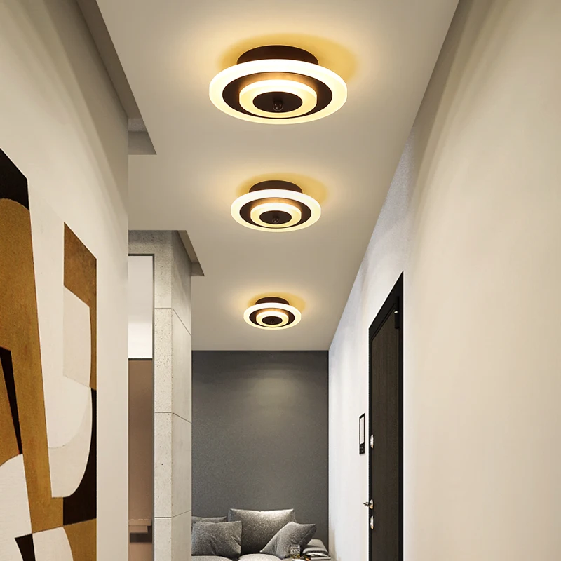 Modern Led ceiling lights for hallway balcony bedroom study room glass luster plafonnier home Deco lamp AC90-265V | Освещение