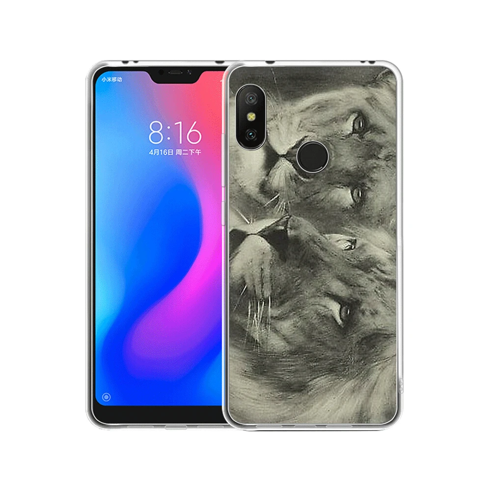 Мягкий чехол из ТПУ для Xiaomi Redmi Note 4 4X 5 6 Pro 5A Prime The lion Shell | Мобильные телефоны и
