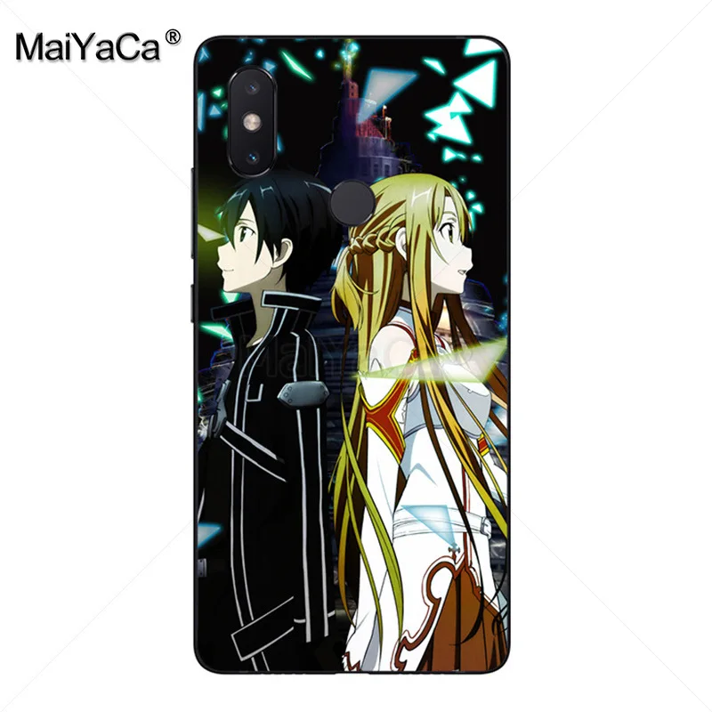 Мягкий силиконовый чехол MaiYaCa Sword Art Online SAO из ТПУ для xiaomi mi 8se 6 note2 note3 redmi 5 plus