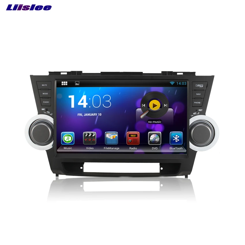 Liislee для Toyota Highlander 2011~2014 Андроид автомобильный Bluetooth стерео GPS навигационный плеер с мультитач-экраном.