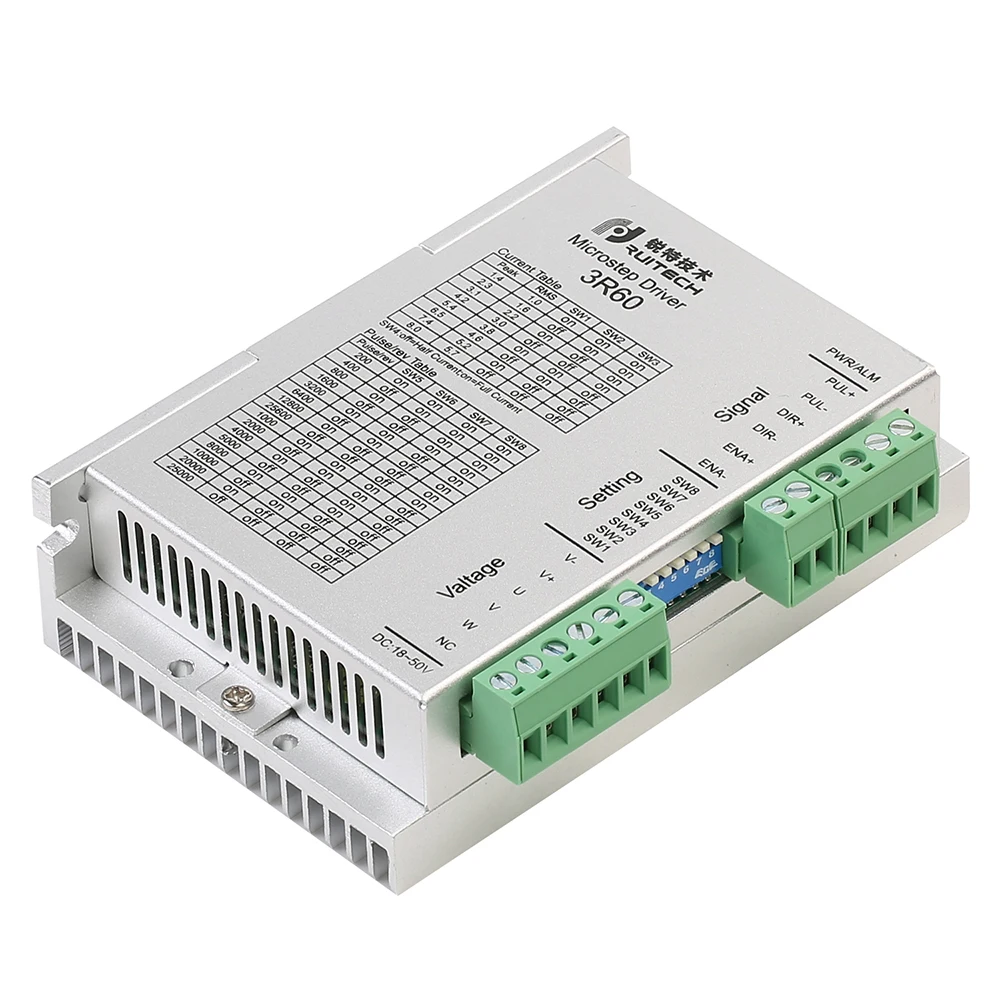 Контроллер шагового двигателя Rtelligent 3R60 3 Phase1.4 8.0A 24 50VAC/DC контроллер драйвера для