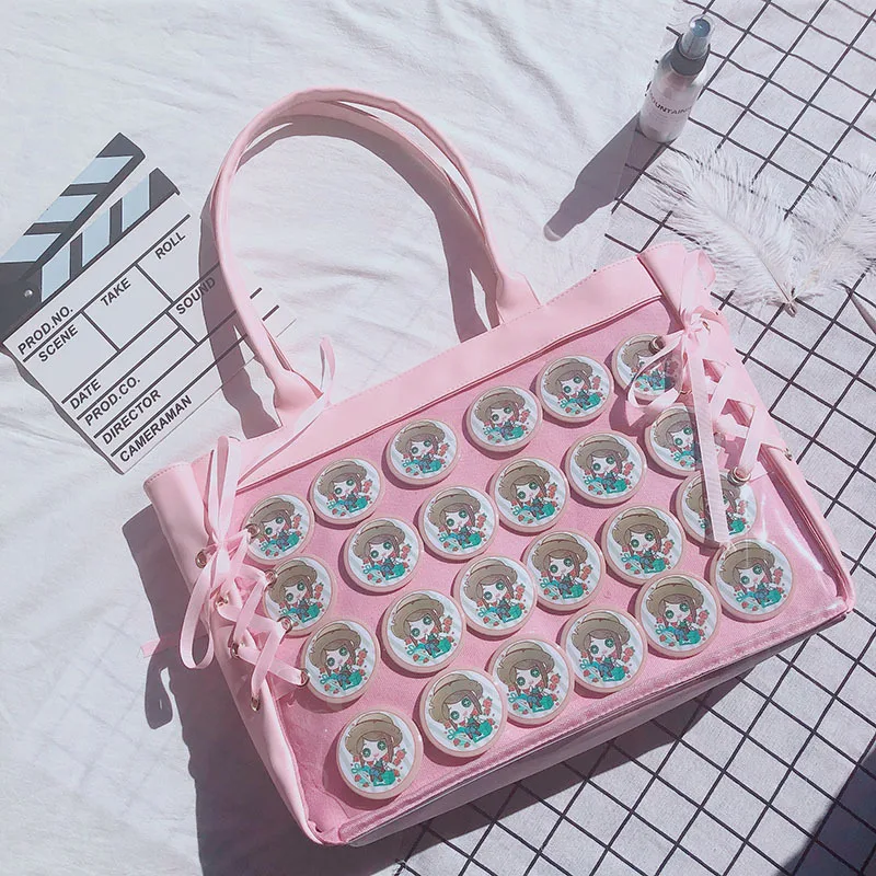 Японский сладкий Лолита Harajuku прозрачный Itabag JK Ita Сумка косплей девушка сумка на плечо элегантный дизайн Kawaii Mori девушки Дорожная сумка