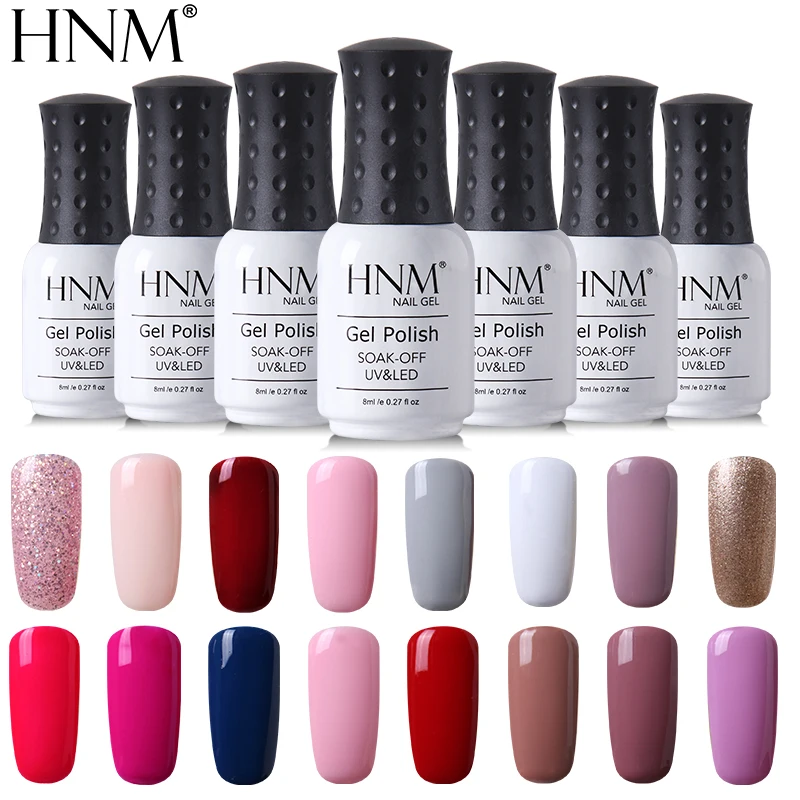HNM 8 мл УФ-гель для ногтей быстросохнущая Гель-лак наконец семиперманентный гель
