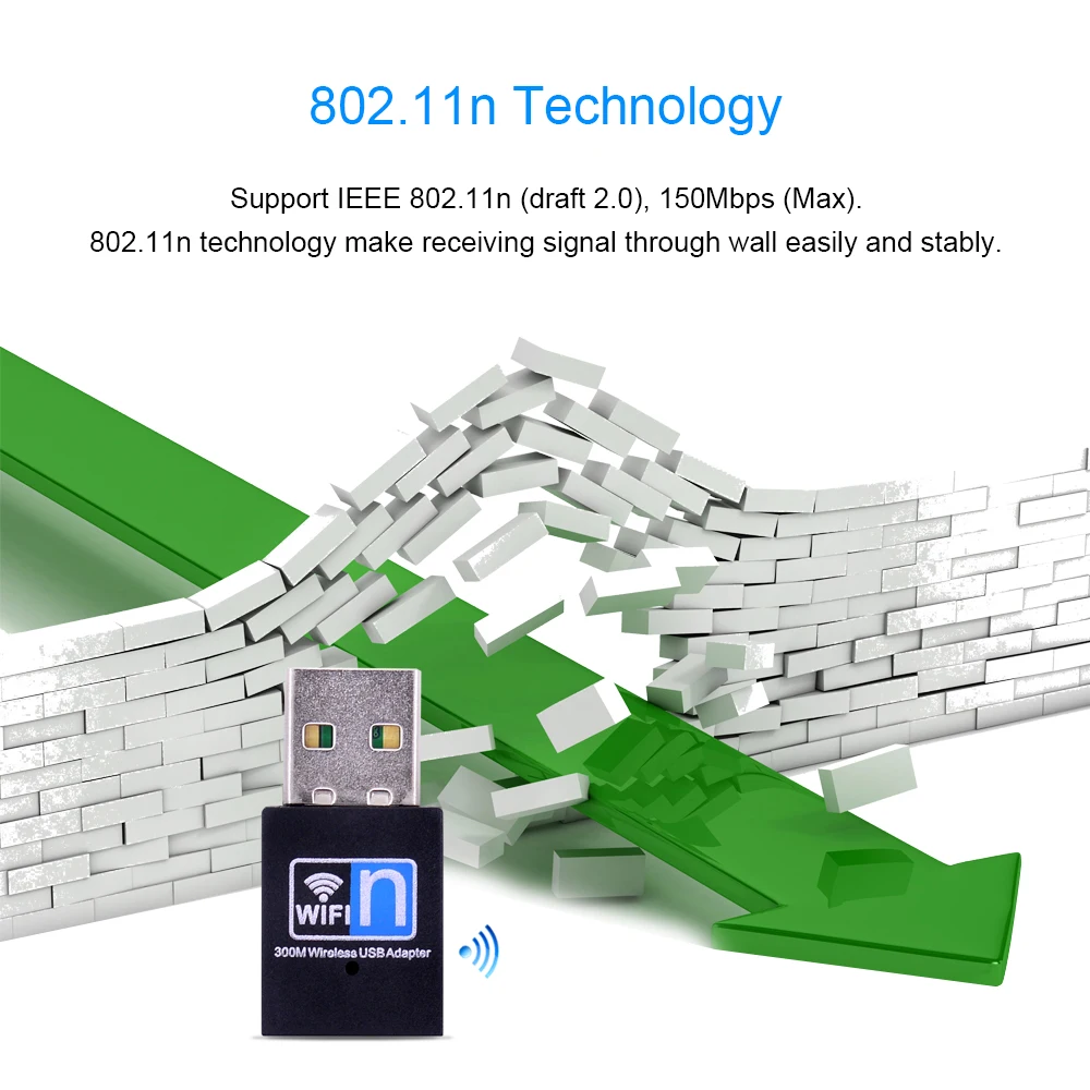 Мини беспроводной Wi Fi адаптер 300 Мбит/с USB Сетевая Lan карта 2 4 ГГц WiFi приемник 802.11n/b/g