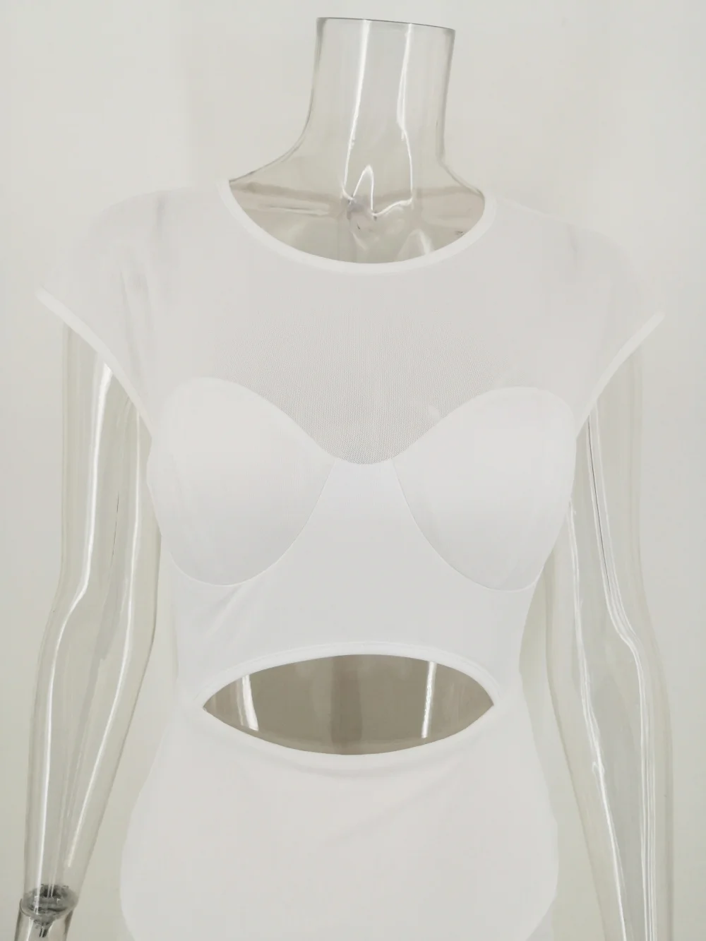 Сексуальное прозрачное белое Сетчатое летнее платье женское с открытыми плечами