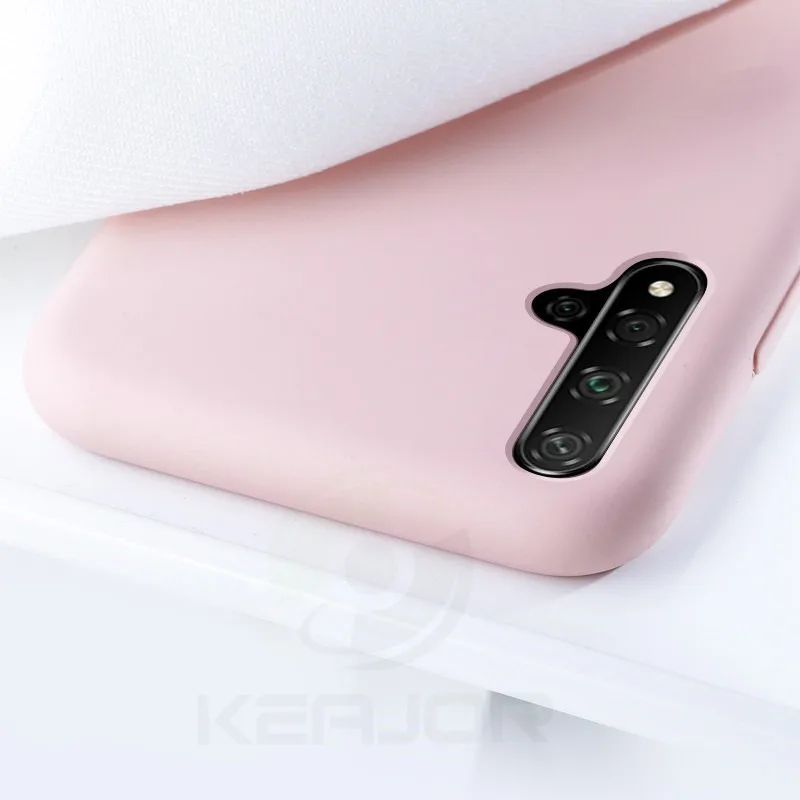 Keajor Liquid silicone Case For Huawei Honor 20 pro Summer Colors Fundas Soft Back Cover Honor20 Pro |