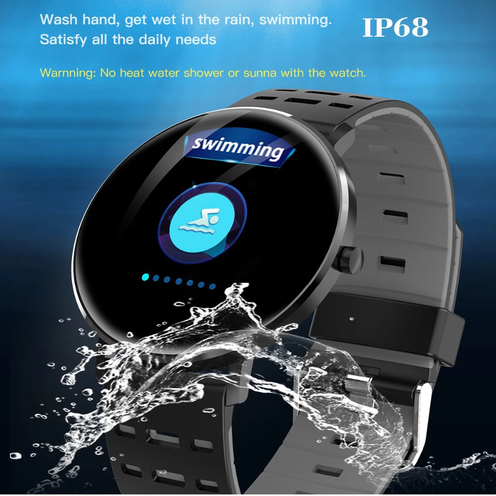 Водонепроницаемые Смарт часы L6 на базе Android с Bluetooth пульсометром шагомером