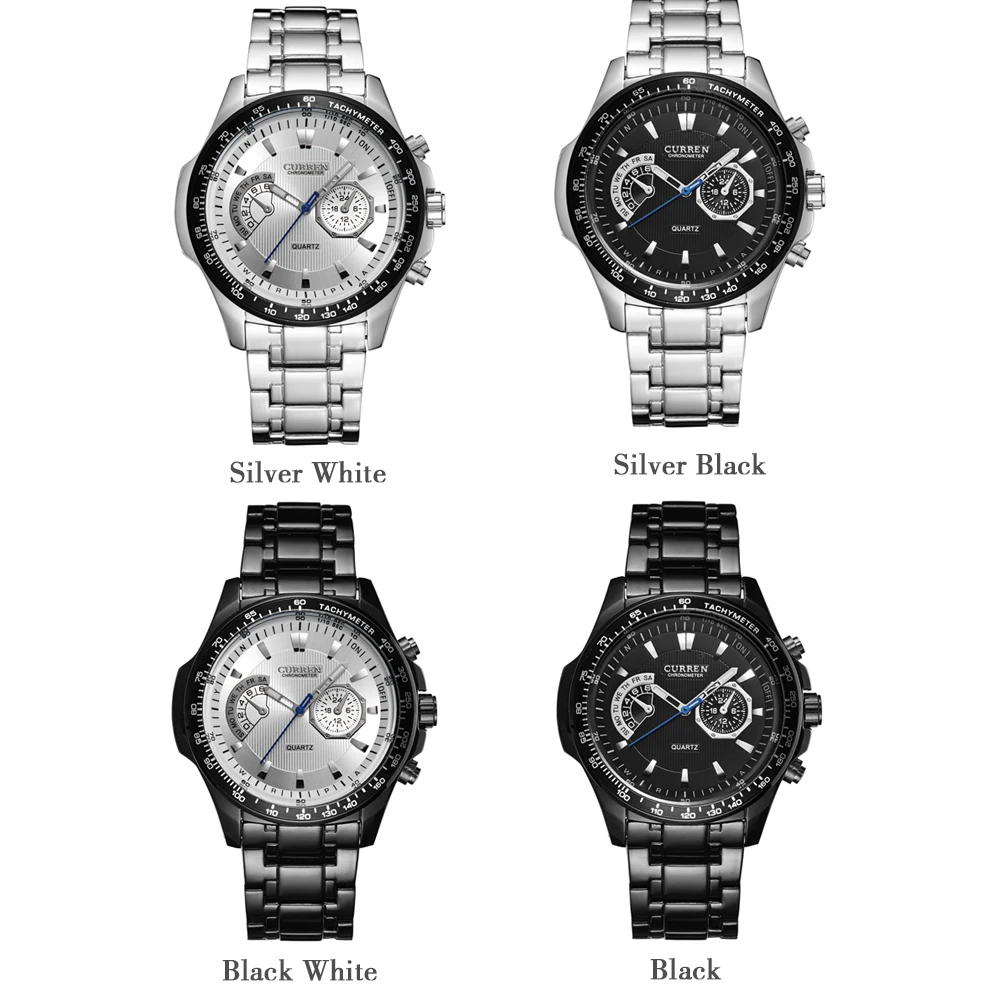 Спортивные часы CURREN Мужские Аналоговые кварцевые топового бренда класса люкс Reloj