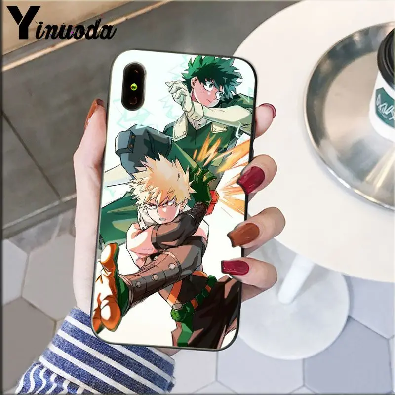 Yinuoda My Hero Boku no Hero Academy deku и bakugou чехол для телефона чехол для iPhone 8 7 6 6S Plus 5 5S SE XR X XS MAX Coque Shell