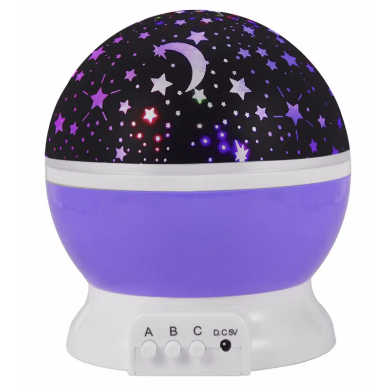 Worldyea Romantic Rotating Spin Night Light Projector Children Kids Baby Lighting Sky Star Master led Projection Lamp bedroom | Лампы и