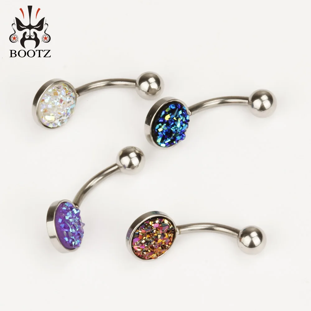 Wholesale Price Popular Stainless Steel Silver Navel Belly Ball Ring Body Jewelry Piercing Mix 5 Colors Total 50PCS | Украшения и