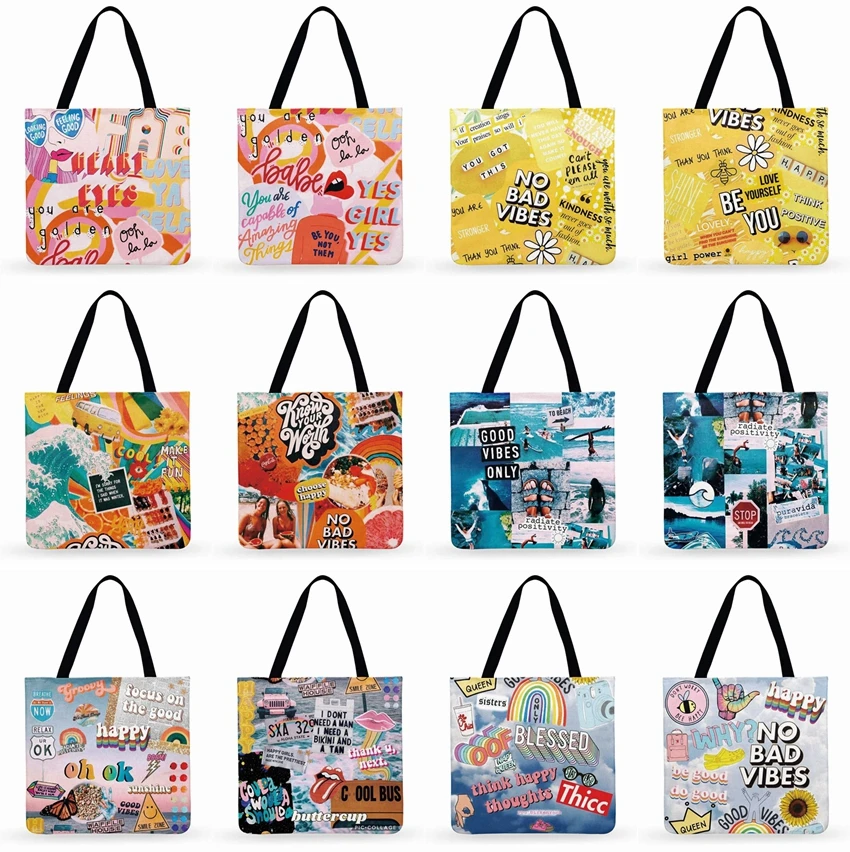 Женская сумка на плечо модная популярная тоут с принтом Повседневная Складная