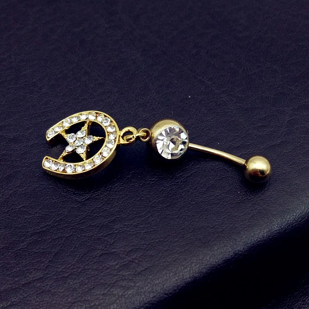 1 шт. 2019 Лидер продаж знаменитая Женская пупка Хирургическая сталь Стразы