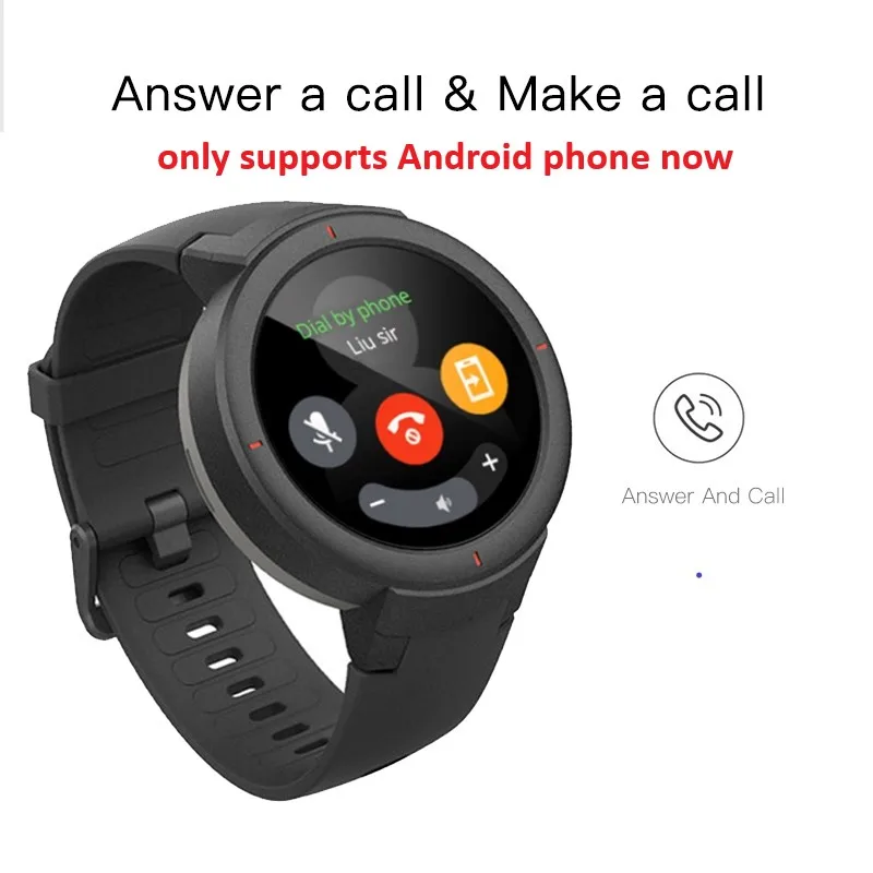 Умные часы Huami Amazfit Verge с английской версией, 1,3 дюймов, AMOLED экран, набор и ответ на звонки, улучшенный HR сенсор, gps, умные часы