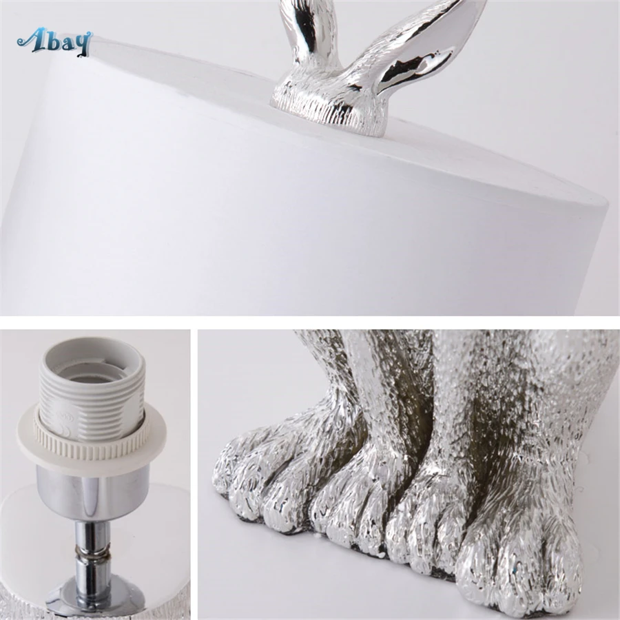 Полимерные настольные лампы в виде кролика лампа для спальни гостиной кофейни