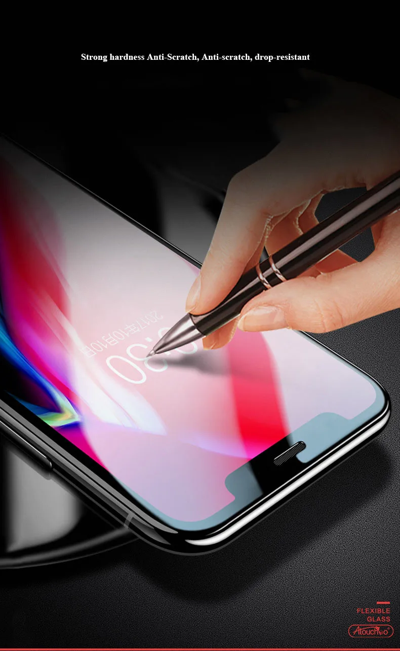 5D гибкое стекло для iPhone Xs Max Xr экранная пленка полное покрытие HD изогнутое стекло с мягкими краями протектор для iPhone 11 Pro Max 8 7 Plus