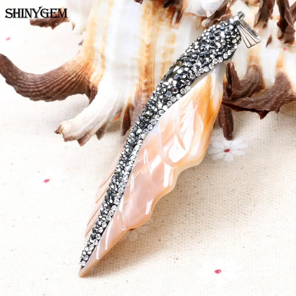 ShinyGem 5 шт. кулон с жемчужной раковиной винтажная классическая форма листа белая