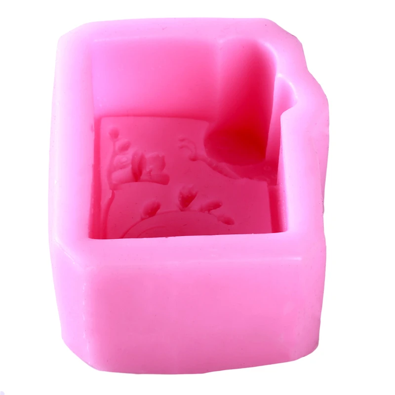 2019 Новое Розовое Силиконовое Мыло Форма в виде животных DIY для украшения тортов