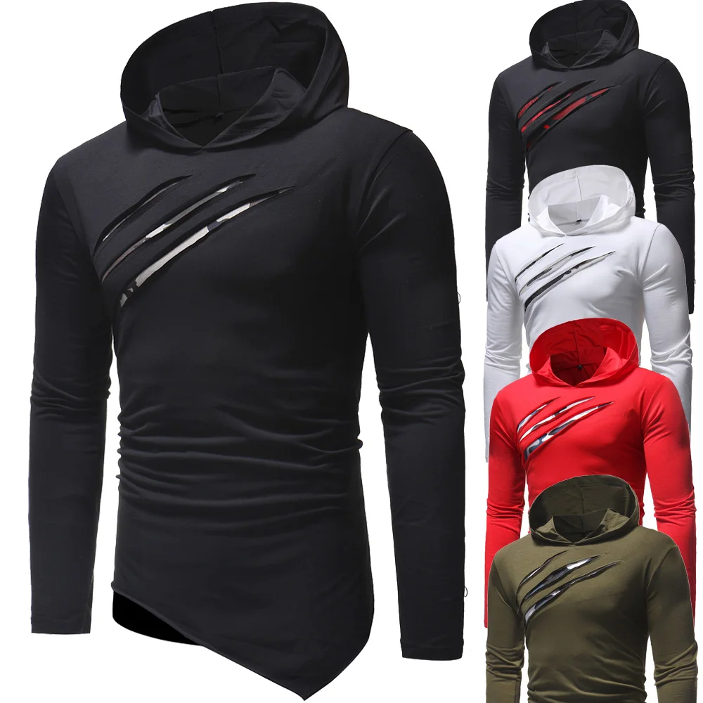 Мужской 2018 бренд короткий рукав хип хоп нищий футболка с капюшоном тонкий Для