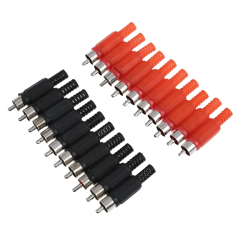 20PCS Solder RCA Plug Male Audio Video Adapter Connector Professional | Wireless