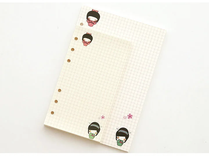 Filofax бумажные заправки, A5 A6 кольцевые отверстия Цветные Печатные бумаги, еженедельно делать бумаги