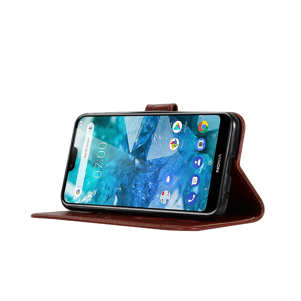 360 магнитный чехол для Nokia 7 Plus 3D Сова искусственная кожа мягкий резиновый Чехол