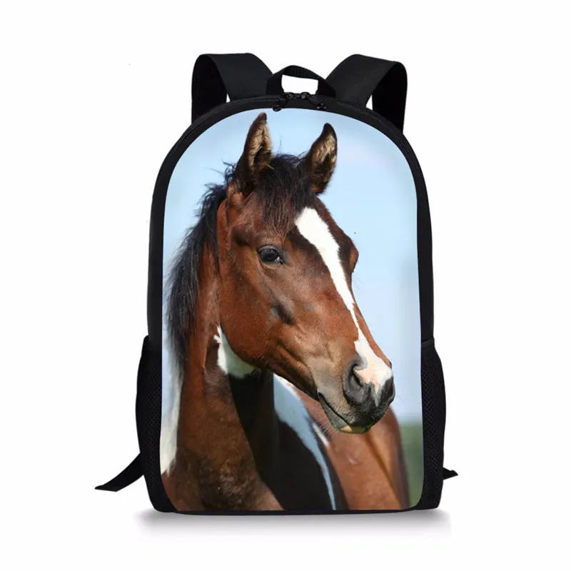 Z3257C FORUDESIGNS Kids Horse Schoolbags Prints Animal Mochila Book Bag Teenager Boys Girls School Bags Orthopedic Children Bag Pack - Цвет: Z3257C